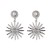 occidental style fashion personality  imitate Pearl diamond Metal earrings same style wind Metal beautiful sun fl