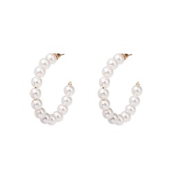 Korean style style geometry circle ear stud  temperament fashion Pearl earring..