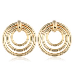 occidental style exaggerating earrings brief atmospheric circle Metal surface ..