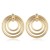 occidental style exaggerating earrings brief atmospheric circle Metal surface geometry Round trend personality ea