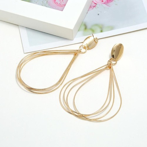exaggerating earrings brief atmospheric circle Metal surface geometry drop ear stud trend personality earrings
