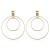exaggerating earrings brief atmospheric circle Metal surface geometry Double ear stud trend personality earrings