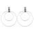 exaggerating earrings brief atmospheric circle Metal surface geometry Double ear stud trend personality earrings