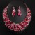   occidental style exaggerating luxurious crystal necklace earrings set bride banquet woman