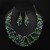   occidental style exaggerating luxurious crystal necklace earrings set bride banquet woman