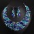   occidental style exaggerating luxurious crystal necklace earrings set bride banquet woman