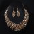   occidental style exaggerating luxurious crystal necklace earrings set bride banquet woman