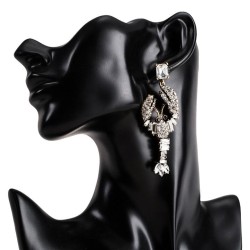 occidental style exaggerating Modeling Acrylic diamond earrings woman retro fa..