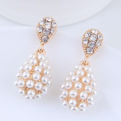 fine  Korean style fashion  sweetOL  concise elegant drop Pearl personality ea..