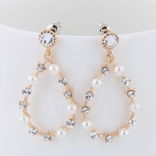 fine  Korean style fashion  Metal sweet drop personality temperament ear stud