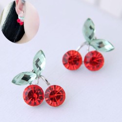 fine  Korean style fashion  sweet cherry personality ear stud