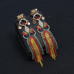 occidental style exaggerating multilayer tassel earrings skirt girl Korean sty..