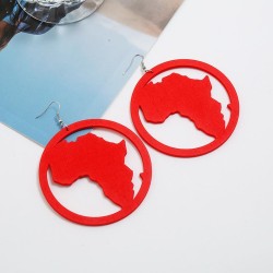 occidental style earrings personality fashion Africa map earring geometry