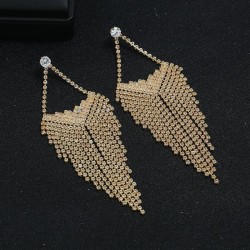 occidental style  fashion woman exaggerating Earring  tassel Rhinestone claw c..