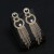 fashion occidental style wind  woman Street Snap style atmospheric diamond tassel exaggerating ear stud  claw cha