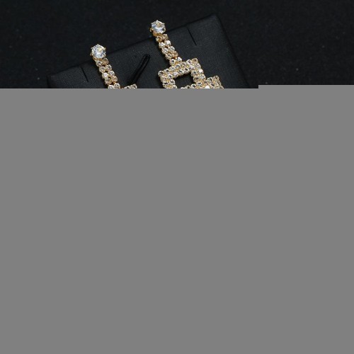claw chain earrings personality long tassel shine diamond Earring woman  occidental style fashion temperament ear