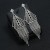 occidental style exaggerating personality Rhinestone temperament ear stud claw chain long style tassel earrings