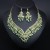   occidental style bride banquet crystal clavicle necklace earrings set woman