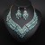   occidental style bride banquet crystal clavicle necklace earrings set woman