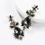 occidental style exaggerating drop multilayer Acrylic diamond flowers earrings woman retro temperament fashion f