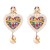  occidental style creative heart-shaped earrings earring color diamond ear stud personality all-Purpose woman