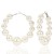 occidental style exaggerating Earring  fashion big circle imitate Pearl circle earrings woman hoo earrings