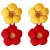 occidental style Earring  Korea fashion temperament ear stud romantic multicolor flowers earrings earring woman