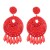  occidental style geometry crystal beads ethnic style ear stud personality