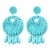  occidental style geometry crystal beads ethnic style ear stud personality