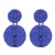  occidental style geometry crystal beads ethnic style ear stud personality