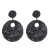  occidental style geometry crystal beads ethnic style ear stud personality