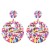  occidental style geometry crystal beads ethnic style ear stud personality