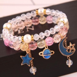 Korean style fashion  concise all-Purpose more elements pendant flower crystal..