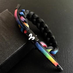 Zodiac Colorful samll lion bracelet student lovers belt weave rainbow color ro..