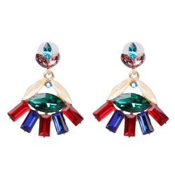  occidental style brief geometry diamond ear stud earring Earring high