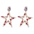  occidental style brief Five-pointed star diamond ear stud earring Earring high-end quality