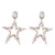  occidental style brief Five-pointed star diamond ear stud earring Earring high-end quality