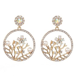  occidental style personality exaggerating Alloy hollow branch flowers ear stu..