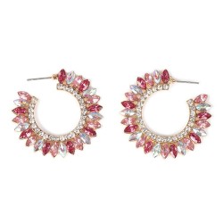  occidental style personality exaggerating sun flower ear stud hollow retro wo..
