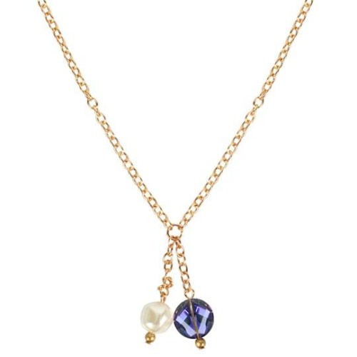 Korean style fashion  fashion temperament personality crystal Pearl pendant clavicle chain
