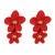  occidental style ear stud leather flower ear stud flowers earrings woman