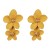  occidental style ear stud leather flower ear stud flowers earrings woman