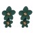  occidental style ear stud leather flower ear stud flowers earrings woman