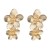  occidental style ear stud leather flower ear stud flowers earrings woman