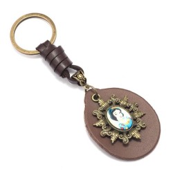  creative key bucklediy glass buckle key leather weave