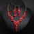 occidental style crystal brief gem necklace earrings set bride