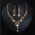 occidental style crystal brief gem necklace earrings set bride
