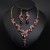 occidental style crystal brief gem necklace earrings set bride