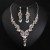 occidental style crystal brief gem necklace earrings set bride