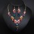 occidental style crystal brief gem necklace earrings set bride